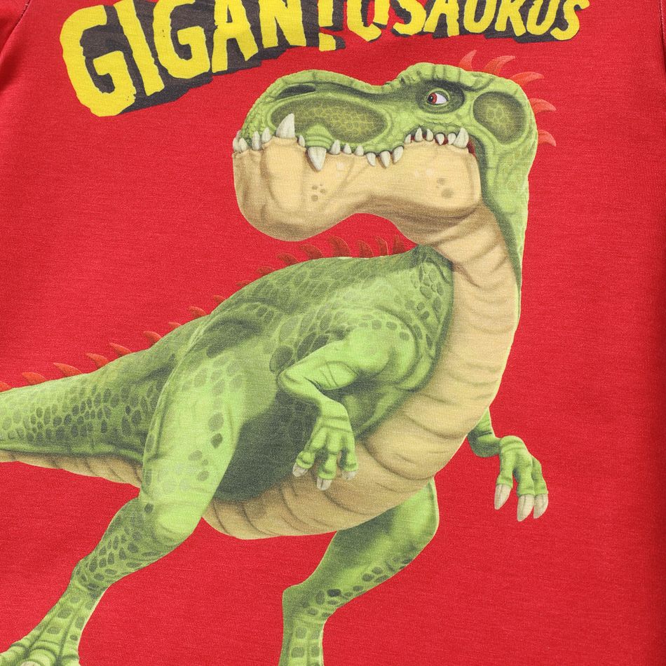 Gigantosaurus Toddler Boy Dinosaur Print Short-sleeve Tee Red big image 3