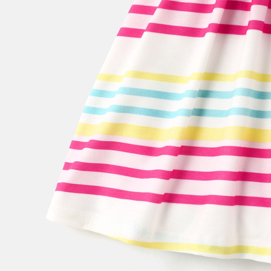 Care Bears Baby Girl Colorful Striped or Allover Print Cami Dress Color block big image 5