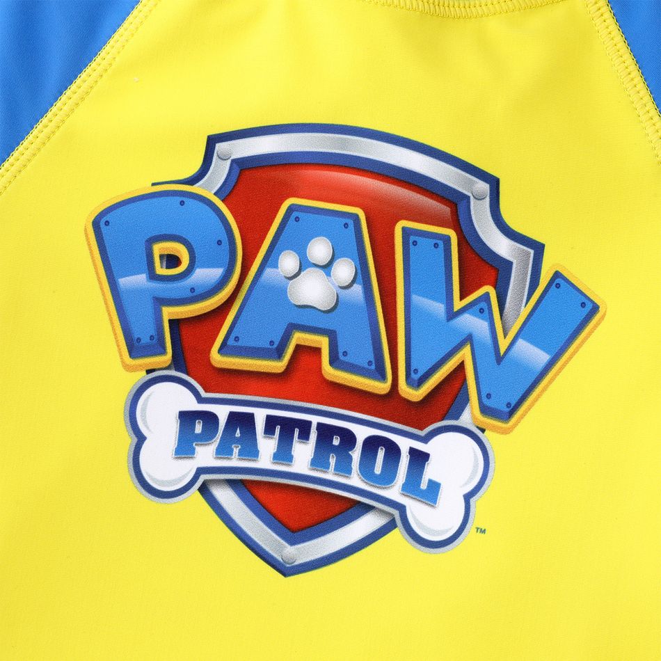 PAW Patrol Toddler Boy 2pcs Colorblock Tops and Trunks Swimsuit Dark Blue big image 3