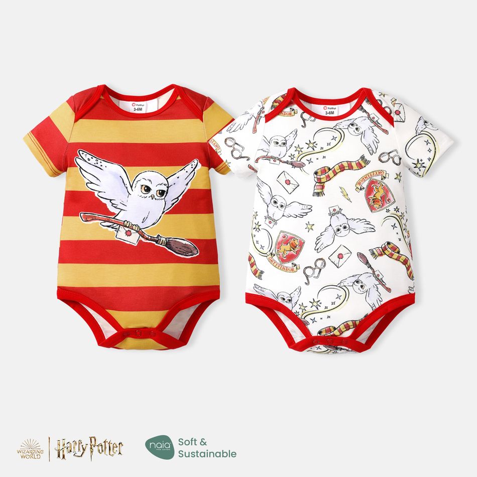 Harry Potter Baby Boy/Girl Short-sleeve Graphic Print Naia™ Romper White big image 2