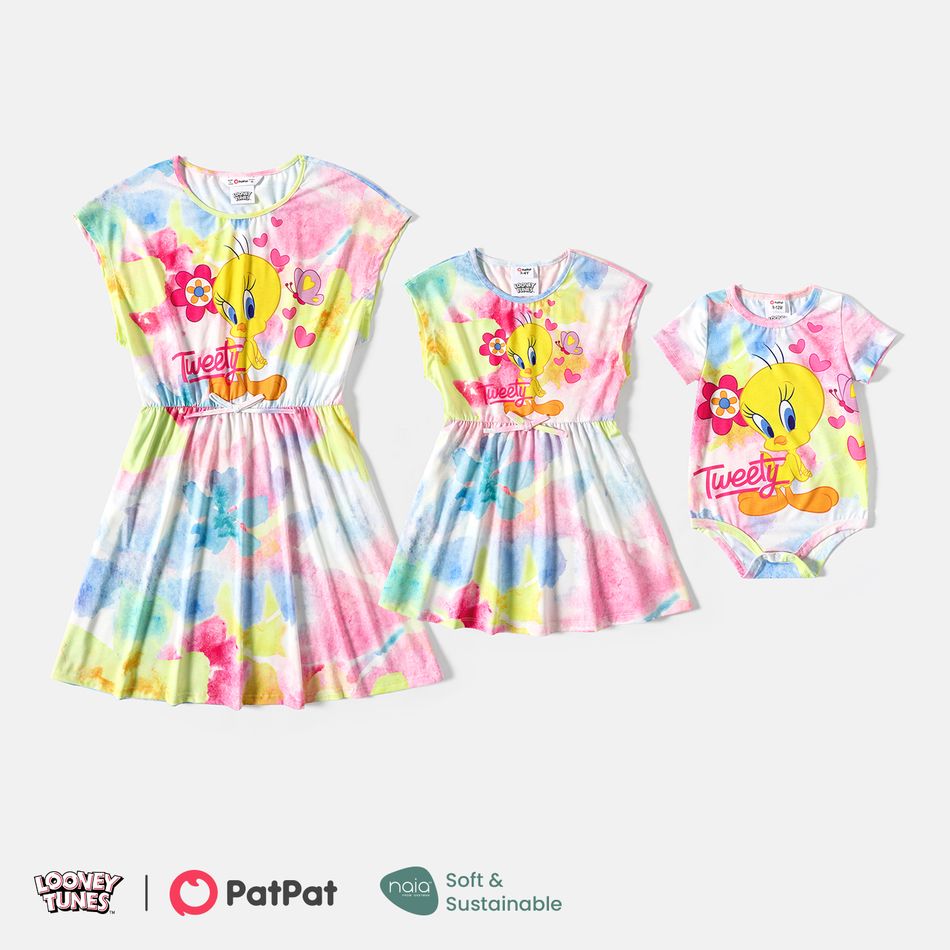 Looney Tunes Mommy and Me Short-sleeve Tie Dyed Naia™ Dresses Colorful big image 2