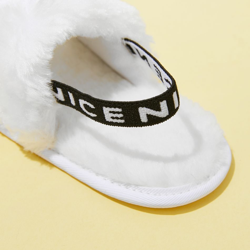 Baby / Toddler Solid Fleece Sandals White big image 4