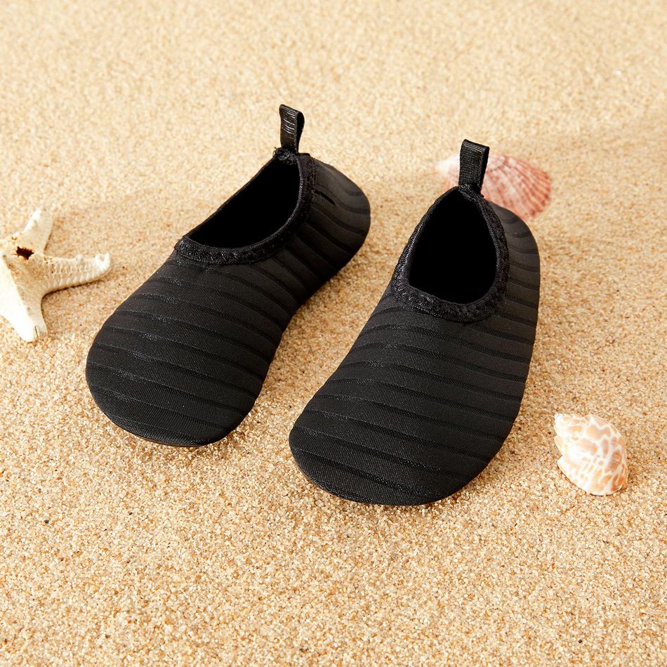 Solid Athleisure Water Beach Shoes for Toddlers/Kids Black