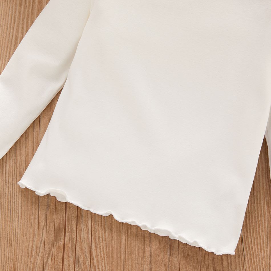 Baby / Toddler Solid Long-sleeve Casual Tee White big image 7