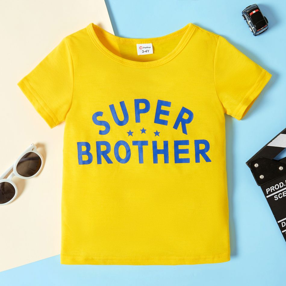 Toddler boy Casual Letter Tee Yellow