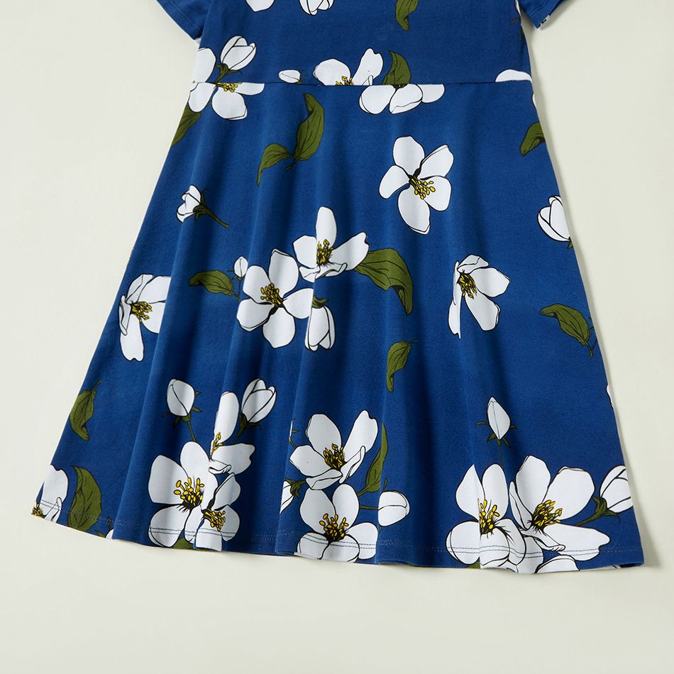 3-piece Floral Striped  Short-sleeve Dress Multi-color big image 5