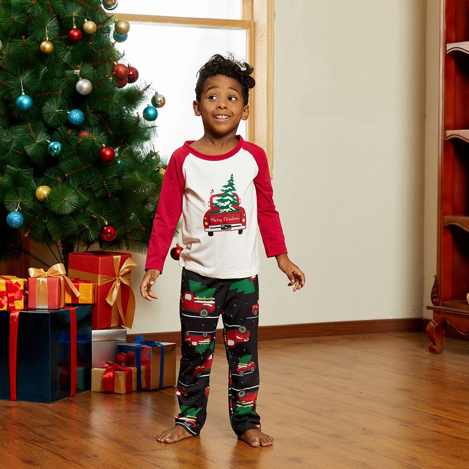 Natal Look de família Manga comprida Conjuntos de roupa para a família Pijamas (Flame Resistant) Vermelho/Branco big image 14