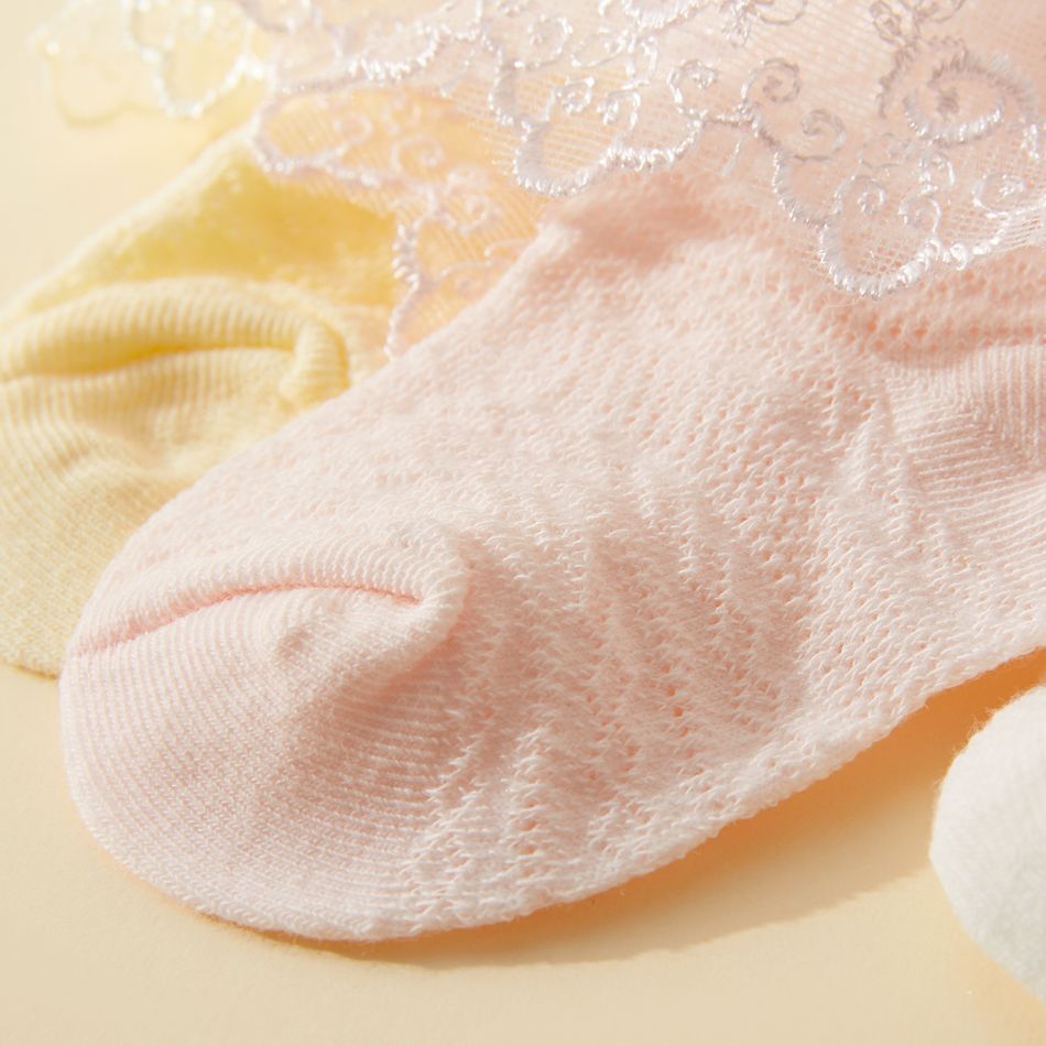 Baby Girl Lace Ruffle Socks White big image 6