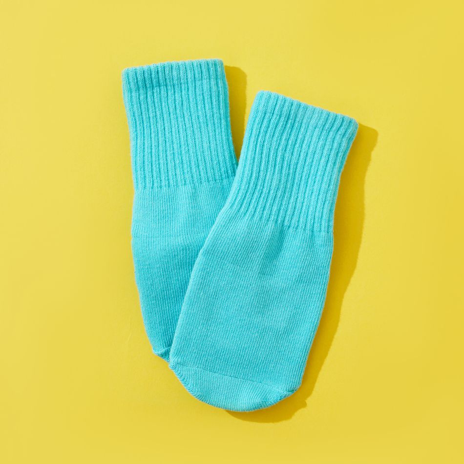 Baby / Toddler Letter Middle Socks Turquoise big image 2