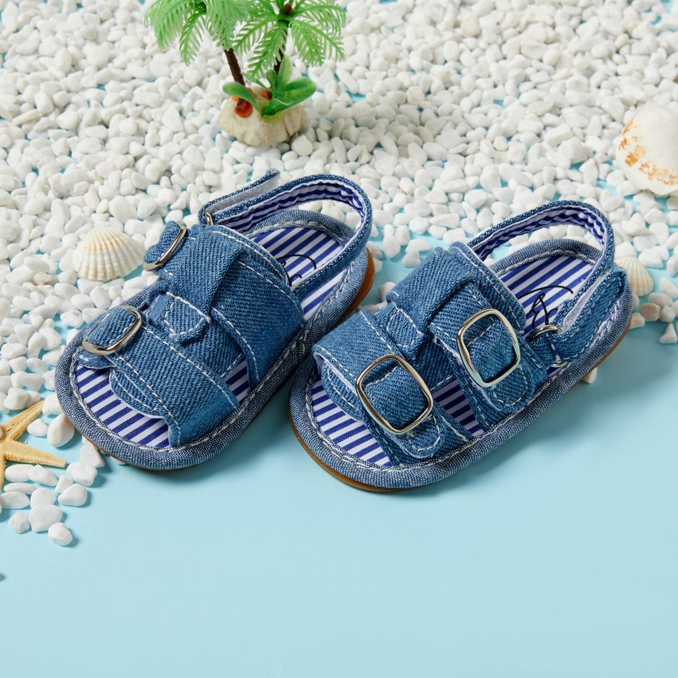 Toddler Solid Denim Sandals Blue