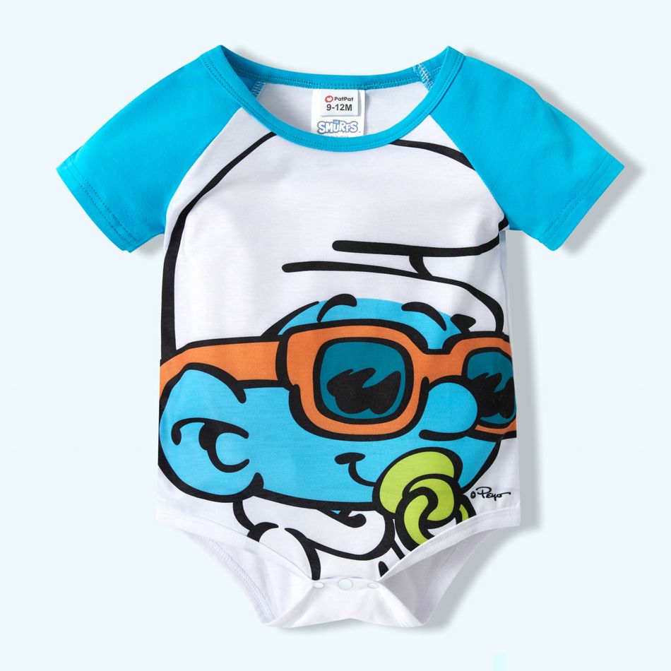 Smurfs Big Graphic Family Matching Tops and Romper Blue big image 7