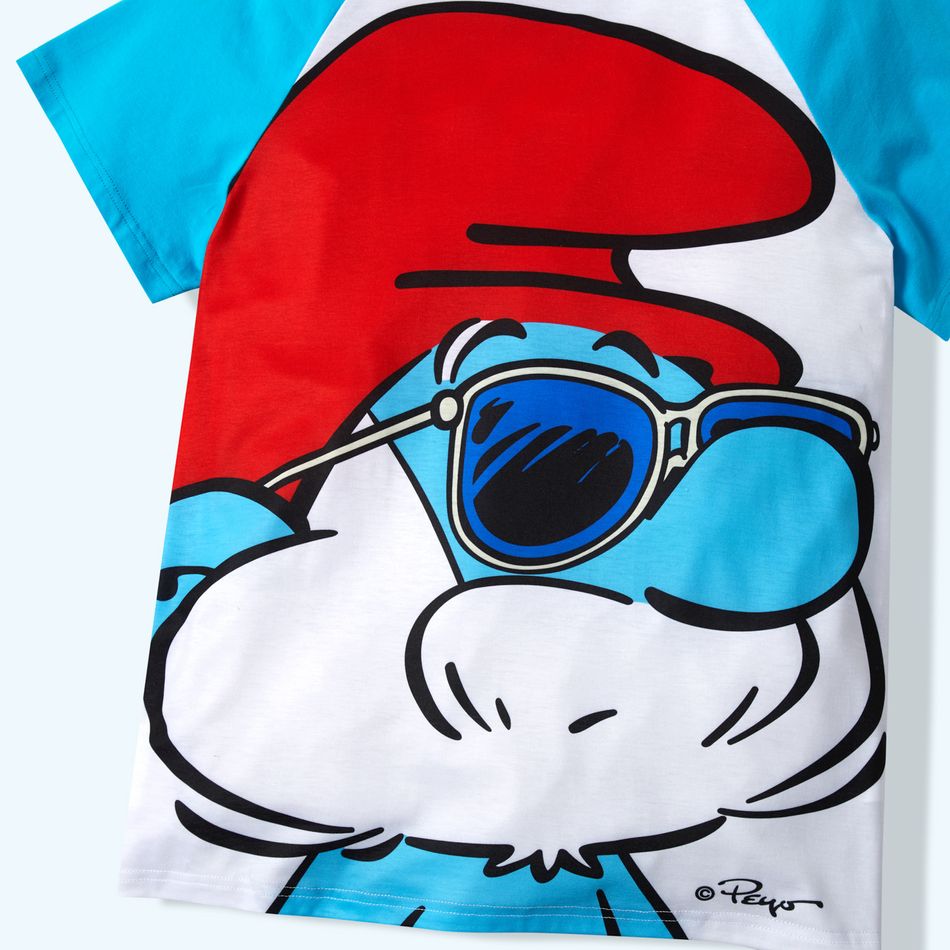 Smurfs Big Graphic Family Matching Tops and Romper Blue big image 9