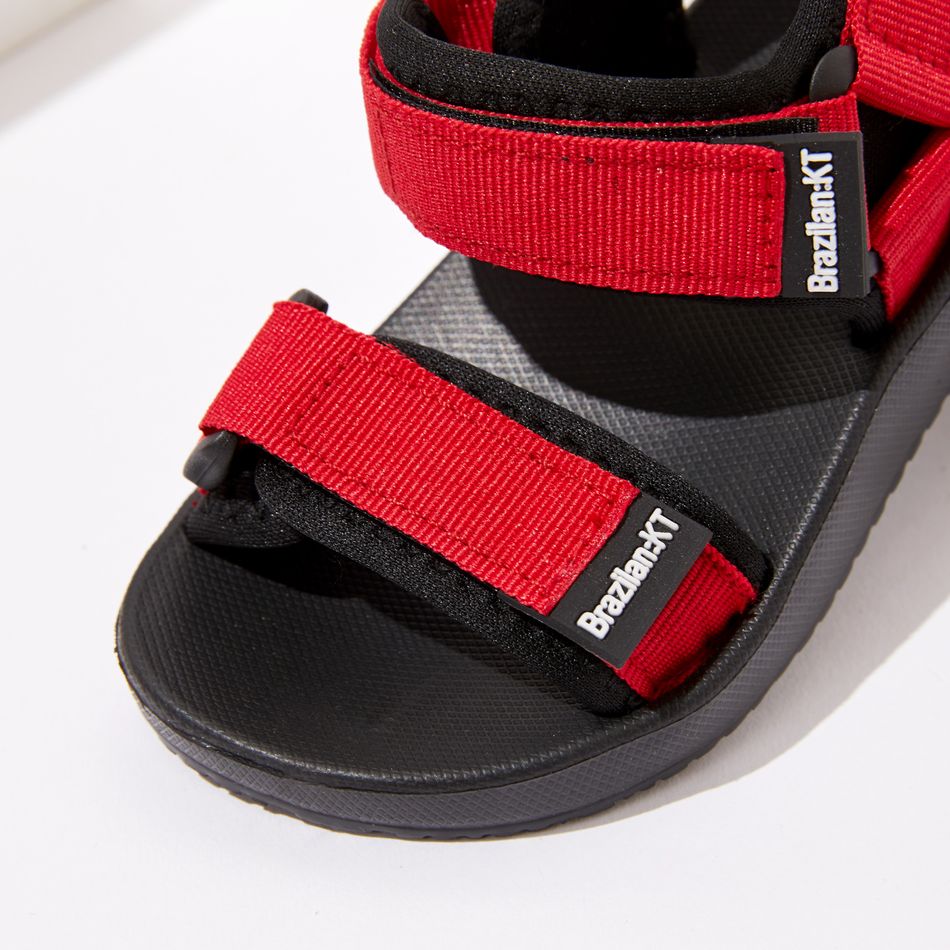 Toddler / Kid Velcro Closure Sandals Red big image 3