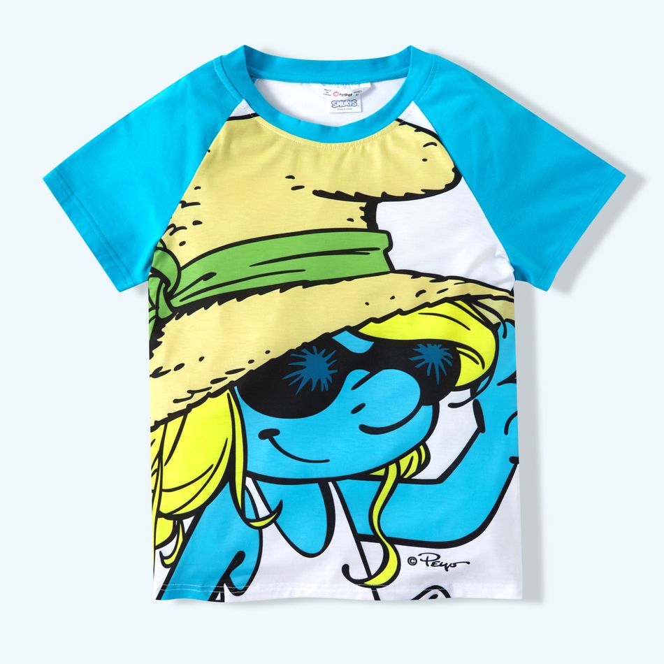 Smurfs Big Graphic Family Matching Tops and Romper Blue big image 4