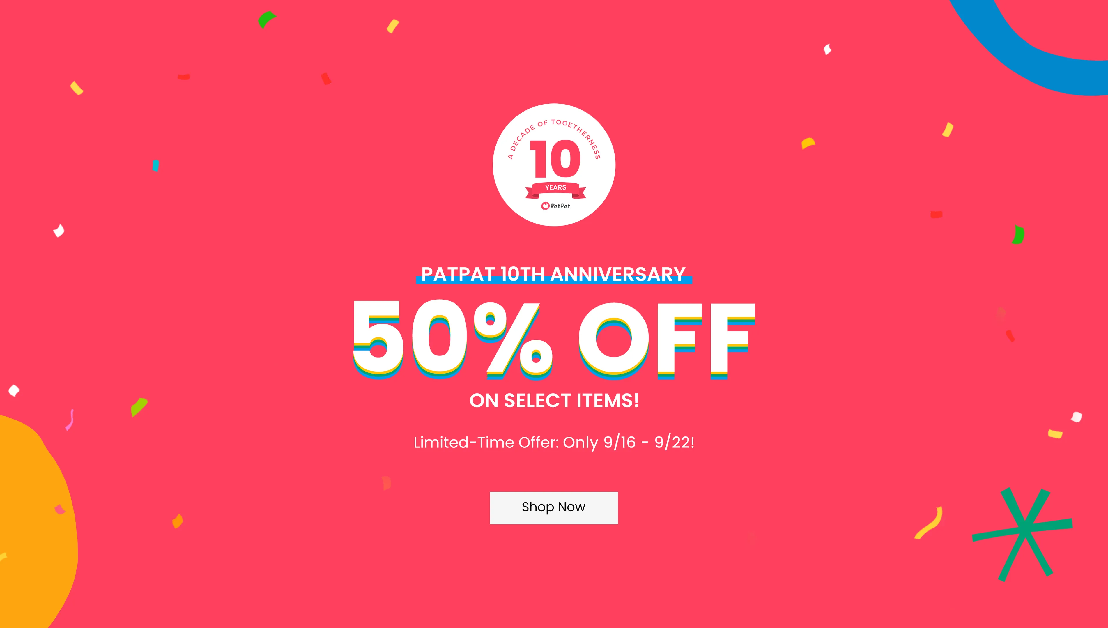 Click it to join 10th Anniversary ALL 50% OFF activity