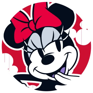 Puntada Disney Chicos Chica Hipertáctil Plantas y flores Vestidos Rojo