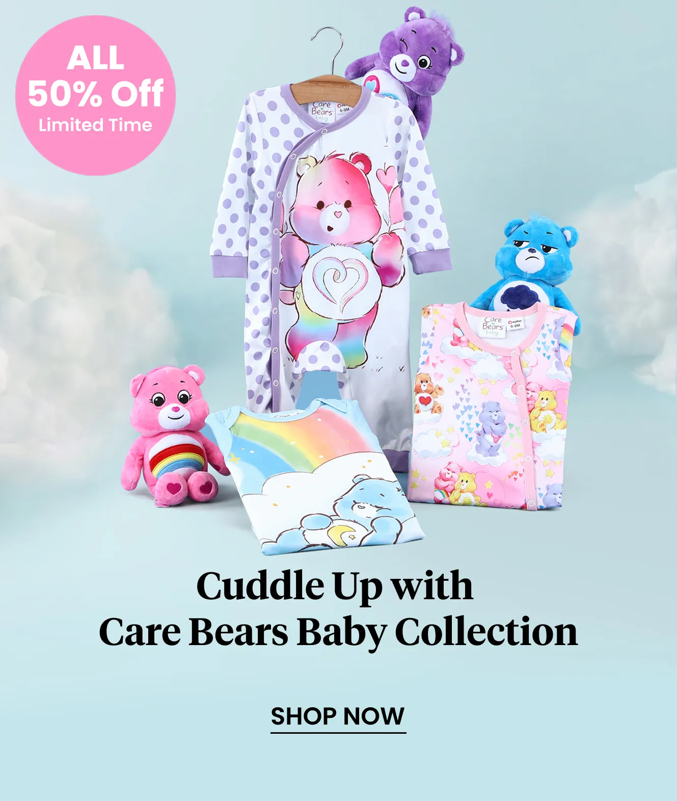 Click it to join Cuddle Up with Care Bears Baby Collection activity