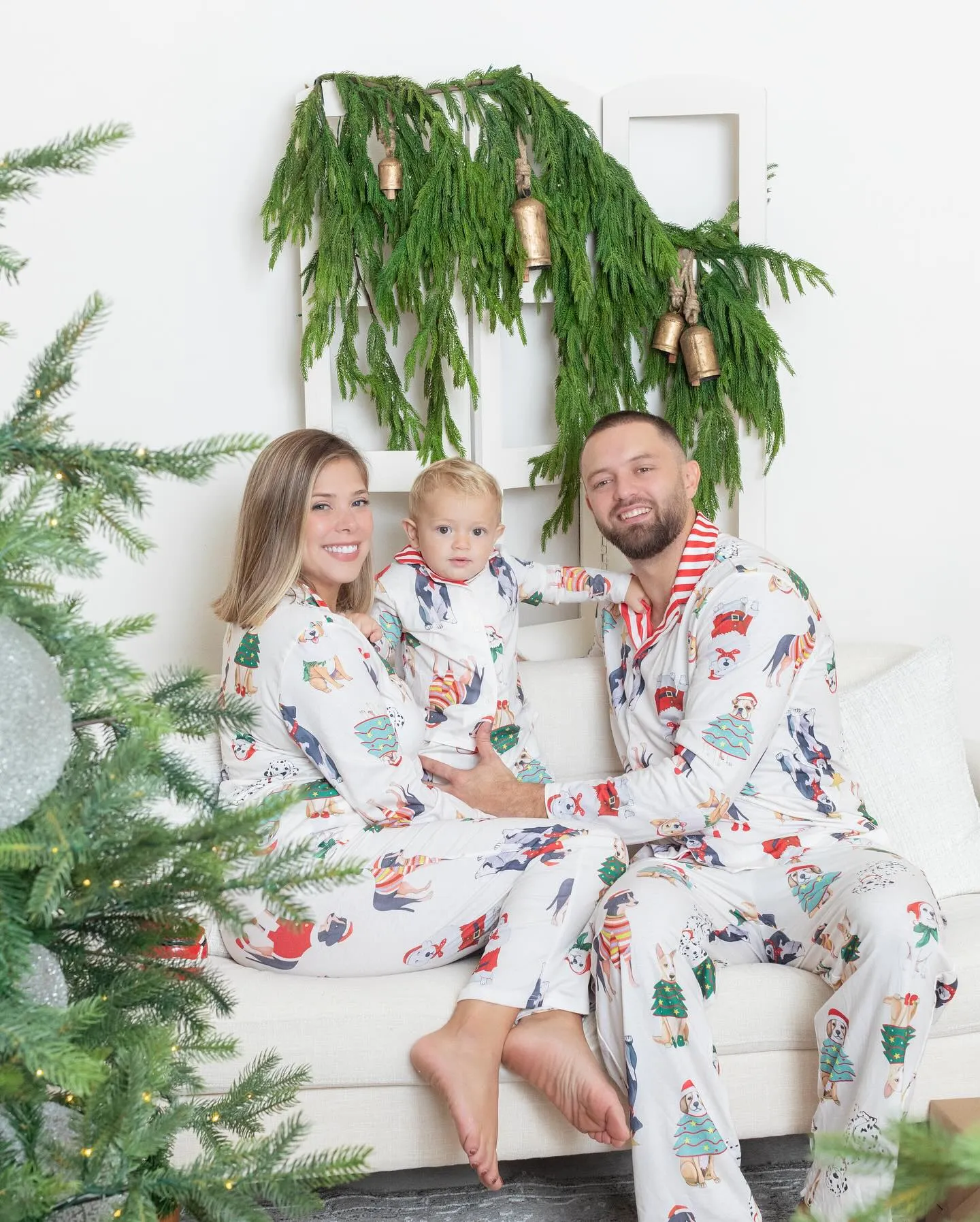 Generisch Christmas Pyjama Family Set Damen Herren Kinder
