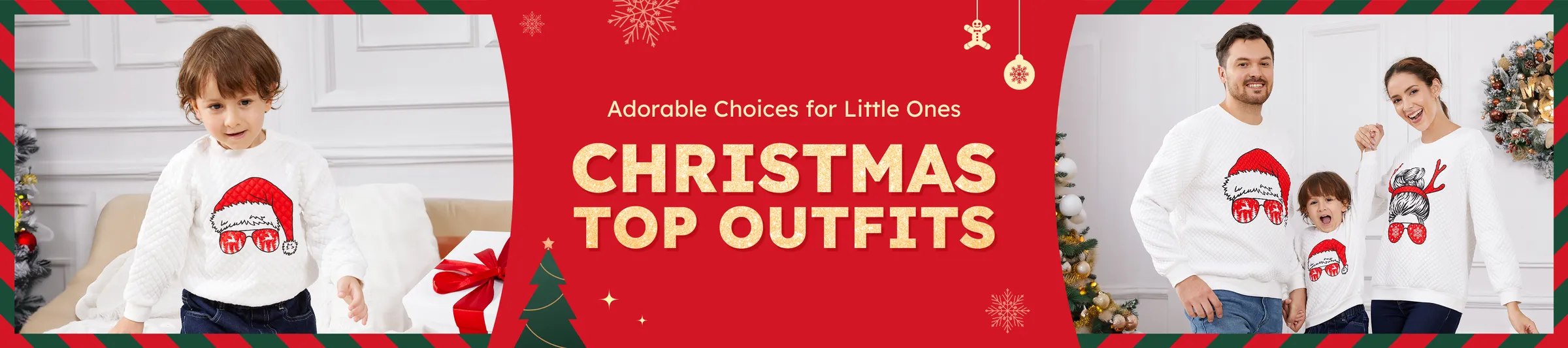 Buy Christmas Outfits Tops  Clothes Online for Sale - PatPat GLB 