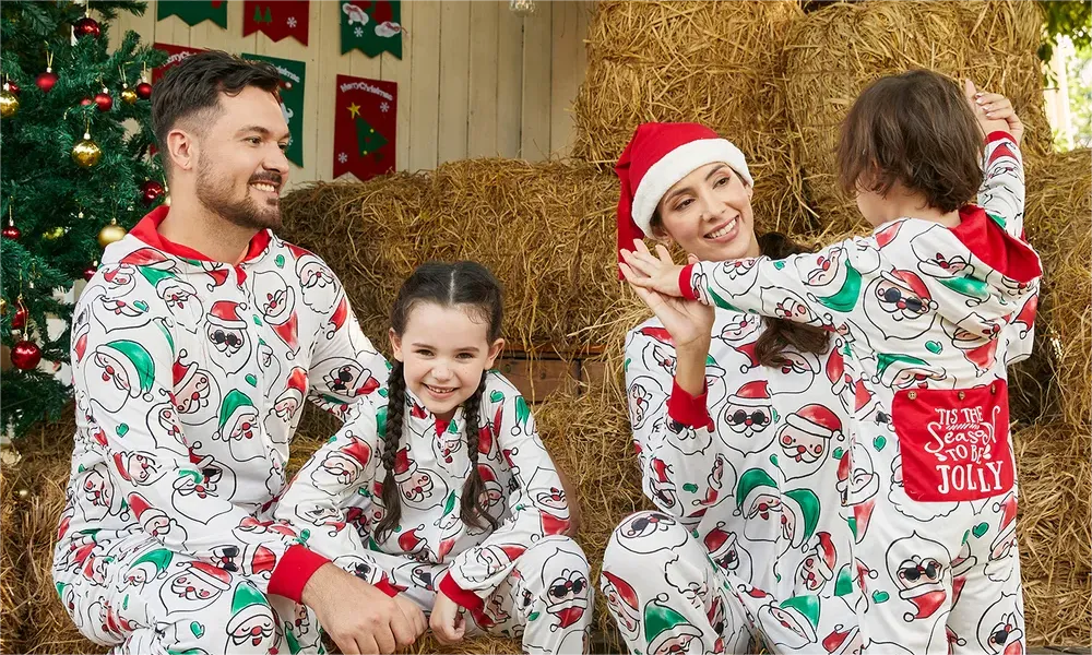 In the style matching christmas online pjs