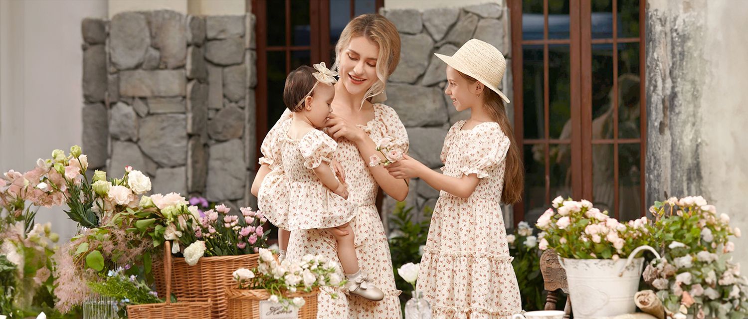 Buy Matching Family Outfits Family Photo Clothes Mommy and Me Dresses for Wedding Clothes Online for