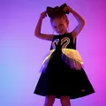Go-Glow Illuminating Sleeveless Dress with 3D Light Up Swan Including Controller (Built-In Battery) Black image 1