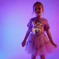 Go-Glow Illuminating T-shirt with Light Up Unicorn Including Controller (Built-In Battery) Light Purple image 1
