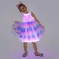 Go-Glow Light Up Colorful Princess Party Dress with Ruffled Skirt Including Controller (Built-In Battery) Multi-color image 1