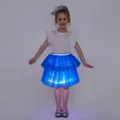 Go-Glow Light Up Blue Skirt with Snowflake Glitter Including Controller (Built-In Battery) Blue image 1