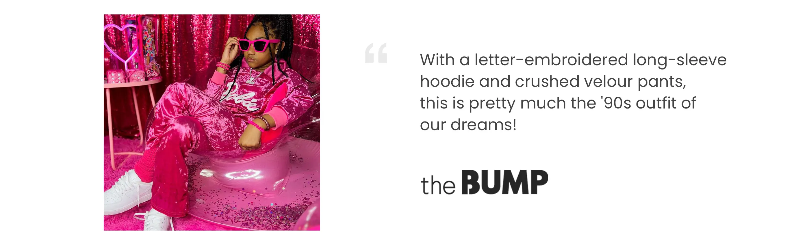 Click it to view  Barbie Kid Girl 2pcs Letter Embroidered Long-sleeve Hoodie and Pants Set  page