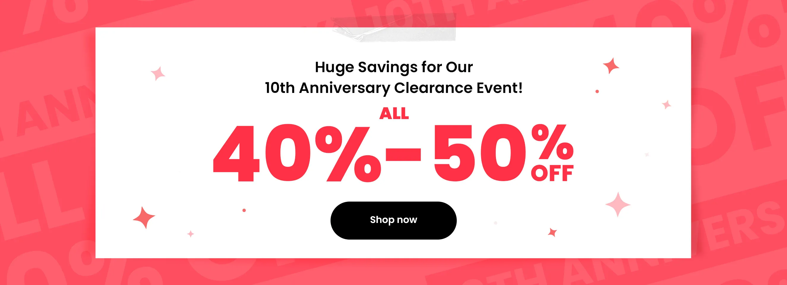 Click it to join 10th Anniversary Clearance activity