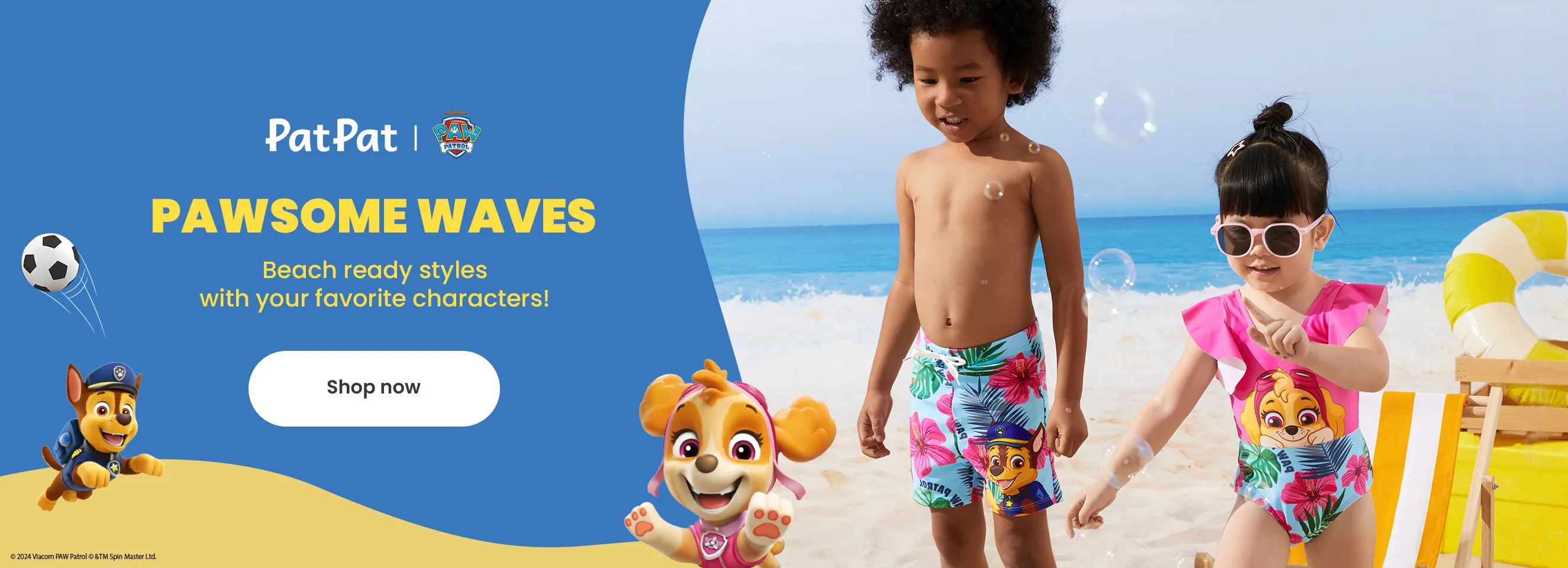 Click it to join Swimming suit with Paw Patrol activity