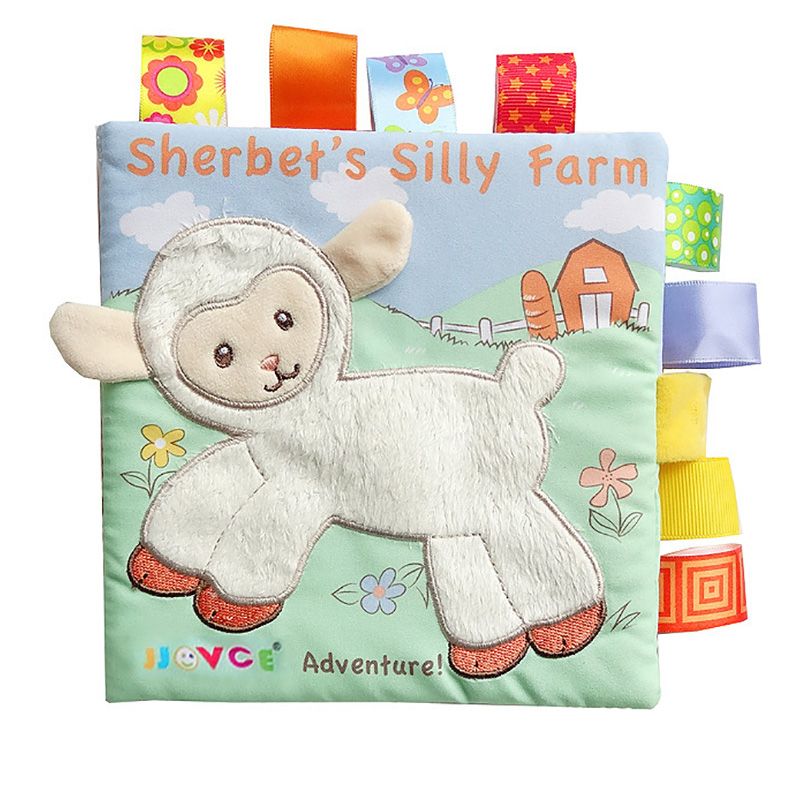 Adorable Animal Monkey Dog Sheep Owl Cloth Baby Book Intelligence Development Educational Toy Soft C