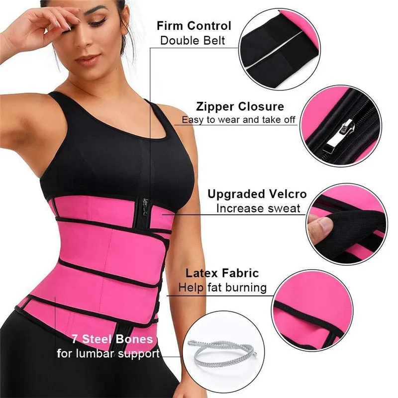Breathable Maternity Postpartum Slimming belt Waist Corset Waist trainer Belt Hot Pink big image 1