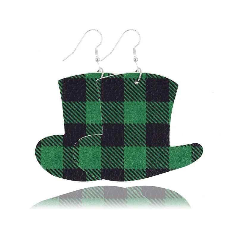 trevos st.patricks dia verde brincos de trevo decoração Verde Pálido big image 1