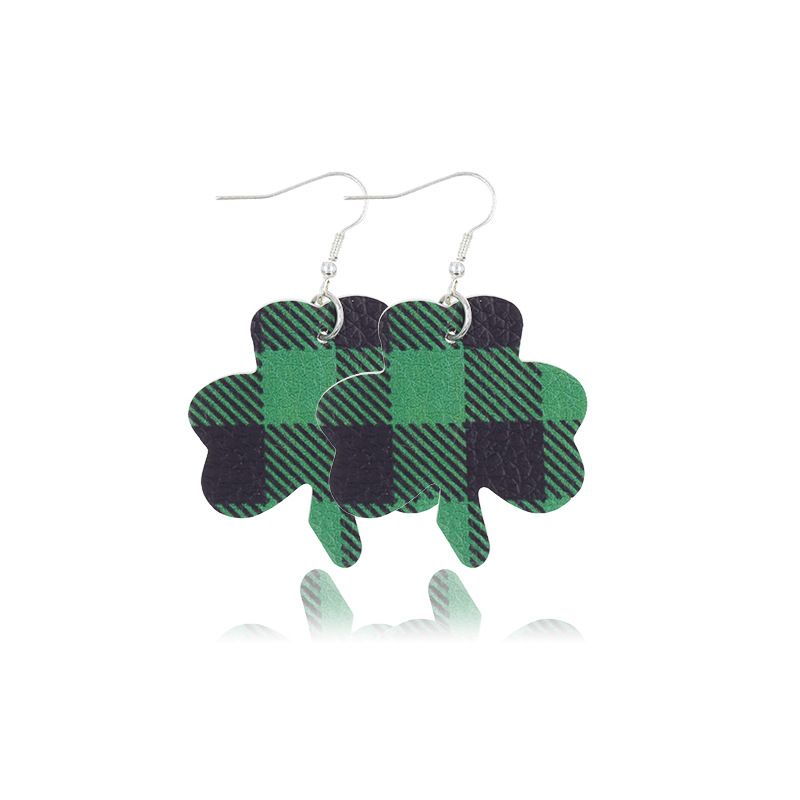 Clovers St.Patricks Day Green Shamrock Earrings Decoration