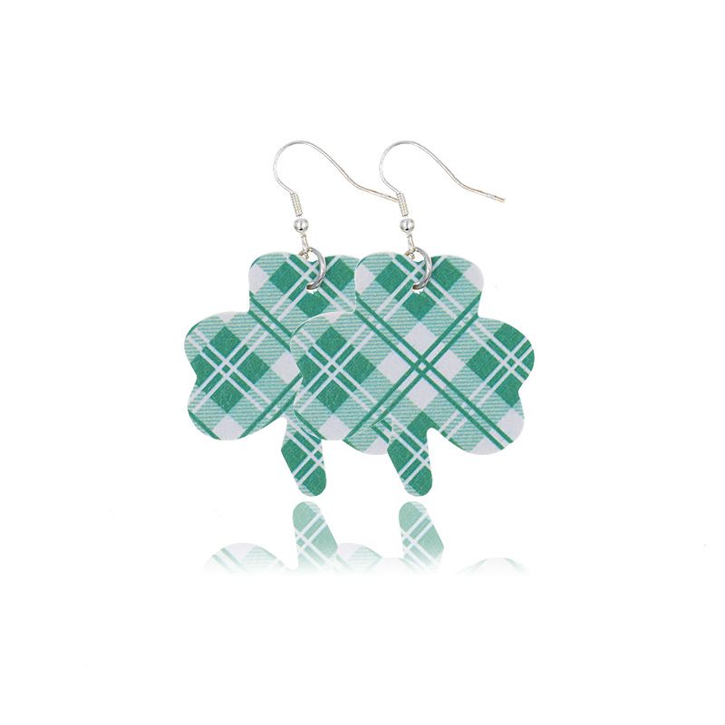 Clovers St.Patricks Day Green Shamrock Earrings Decoration