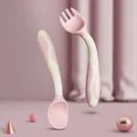 2PCS Silicone Spoon for Baby Utensils Set Auxiliary Food Toddler Learn To  Eat Training Bendable Soft Fork Infant Children Tableware Only $3.99 PatPat  US Mobile