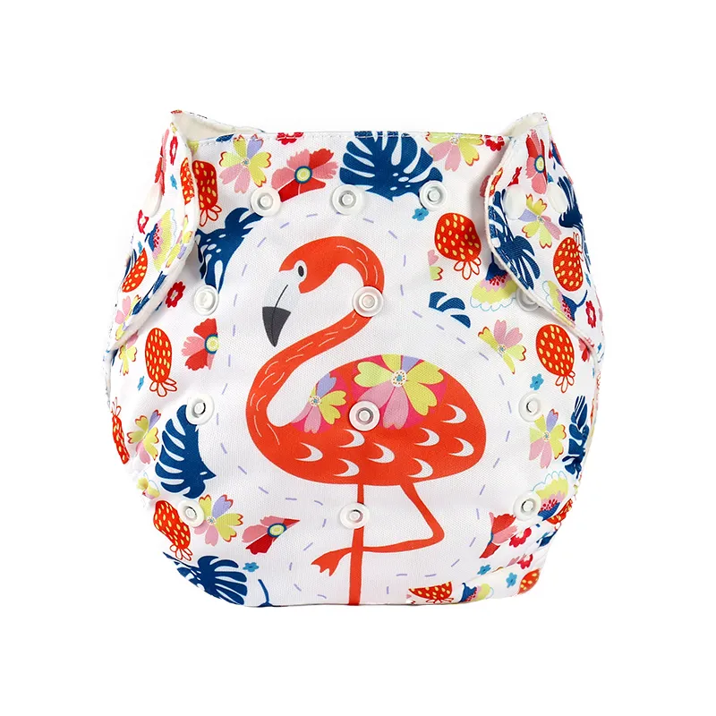 Baby Waterproof Cloth Diapers Printed Diapers One Size Pocket Baby Nappies Washable Cloth Diaper Cover Adjustable Eco-friendly Nappy Multi-color