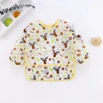 Baby Long-sleeved Waterproof Anti-wearing Clothes Baby Eating Gowns Protective Clothes With Rice Coffee