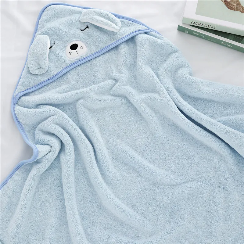 Baby Hug Blanket Spring Winter Autumn Newborn Air Conditioner Quilt Bath Towel Coral Fleece Hat Wrap Warm Birth Blanket Gift  image 2