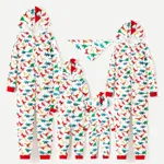 Christmas Dinosaur Print Family Matching Long-sleeve Hooded Onesies Pajamas Sets (Flame Resistant)  image 5