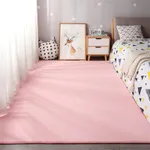 minimalistischer reiner Farbteppich Nachttisch-Innenteppich Restaurant-Wohnzimmer-Teppich Hell rosa