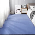سجادة بألوان نقية بسيطة بجانب السرير سجادة داخلية للمطعم وغرفة نوم وغرفة معيشة أزرق