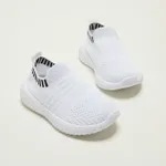 Toddler / Kid Knit Panel Slip-on Sports Shoes White