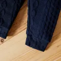 2pcs Baby Boy/Girl Solid Long-sleeve Imitation Knitting Set  image 3