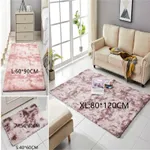 Rainbow Colors Long Hair Tie Dyeing Carpet Bay Window Bedside Mat Soft Area Rugs Shaggy Blanket Gradient Color Living Room Rug Mauve Pink