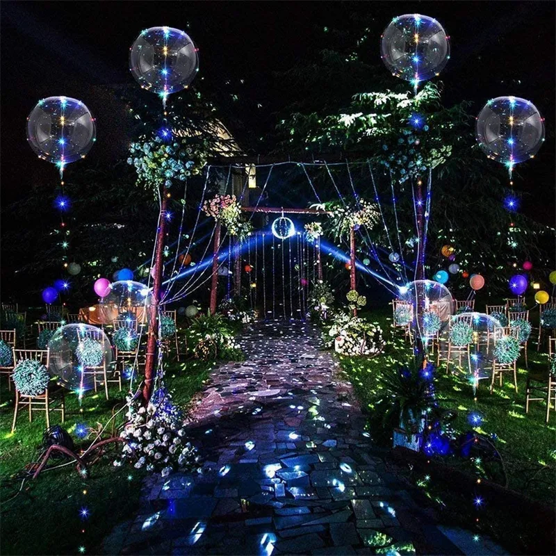 LED Bubble Balloon Copper Wire String Lights Wedding Birthday Holiday Party Decorations LED Light Balloon Multi-color image 4