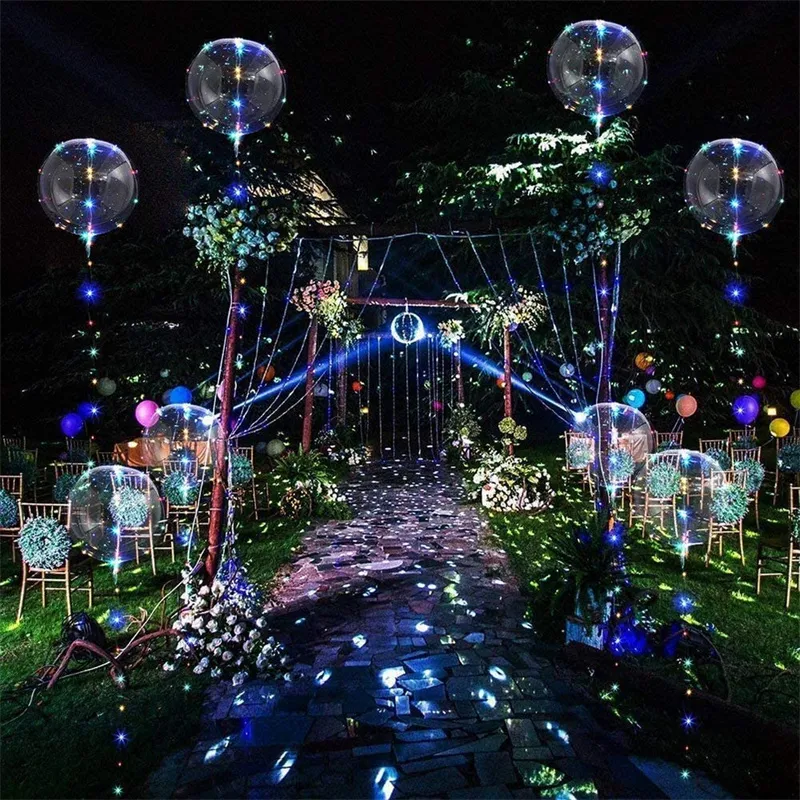led泡泡氣球銅線串燈結婚生日節日派對裝飾led燈氣球 彩色 big image 1