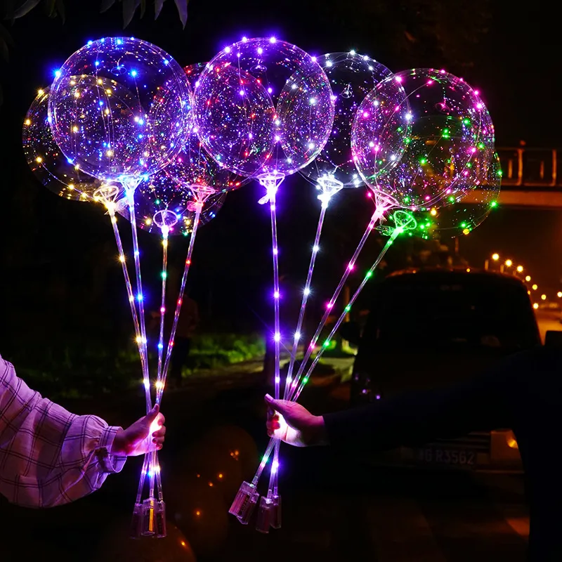 LED Bubble Balloon Copper Wire String Lights Wedding Birthday Holiday Party Decorations LED Light Balloon Multi-color big image 1